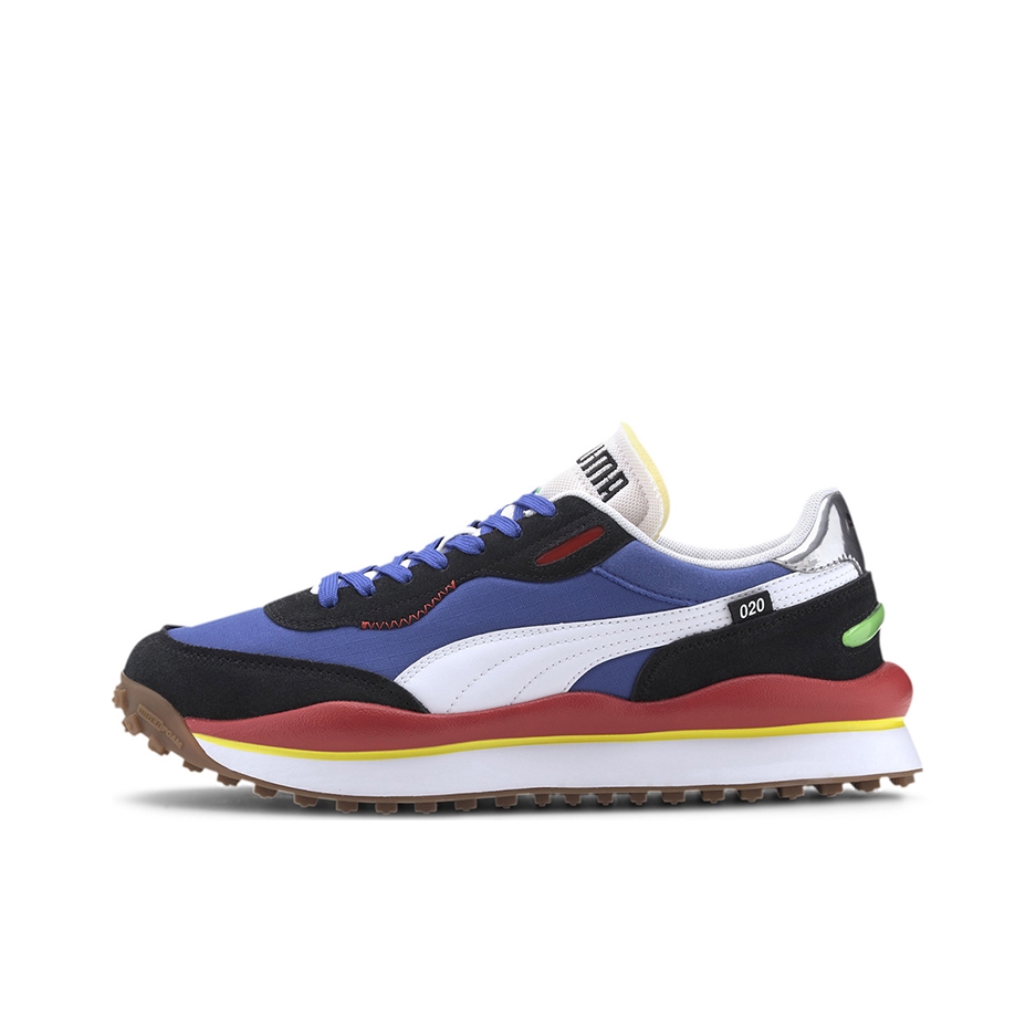 推荐商品：Puma/彪马 Style Rider 轻便 防滑耐磨 网面透气 复古 织物 运动 跑鞋 蓝色/白色/棕色