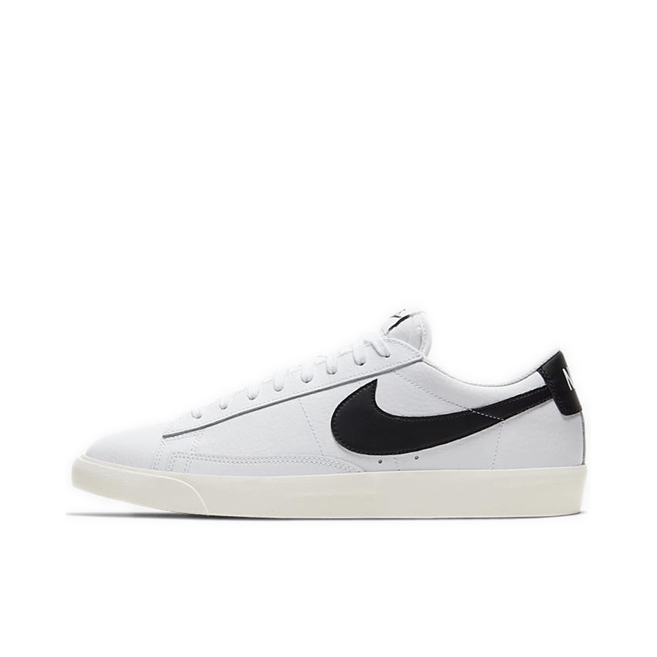 推荐商品：Nike Blazer 板鞋 经典复古防滑舒适百搭 White/Black 低帮/白色/黑勾/黑尾