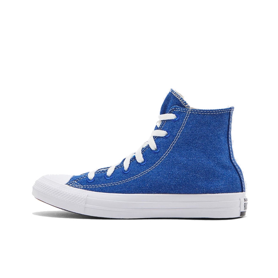 推荐商品：Converse/匡威 Chuck Taylor All Star 帆布鞋 常青款轻便防滑耐磨百搭复古圆头减震贴合高帮 Renew/宝蓝Hi
