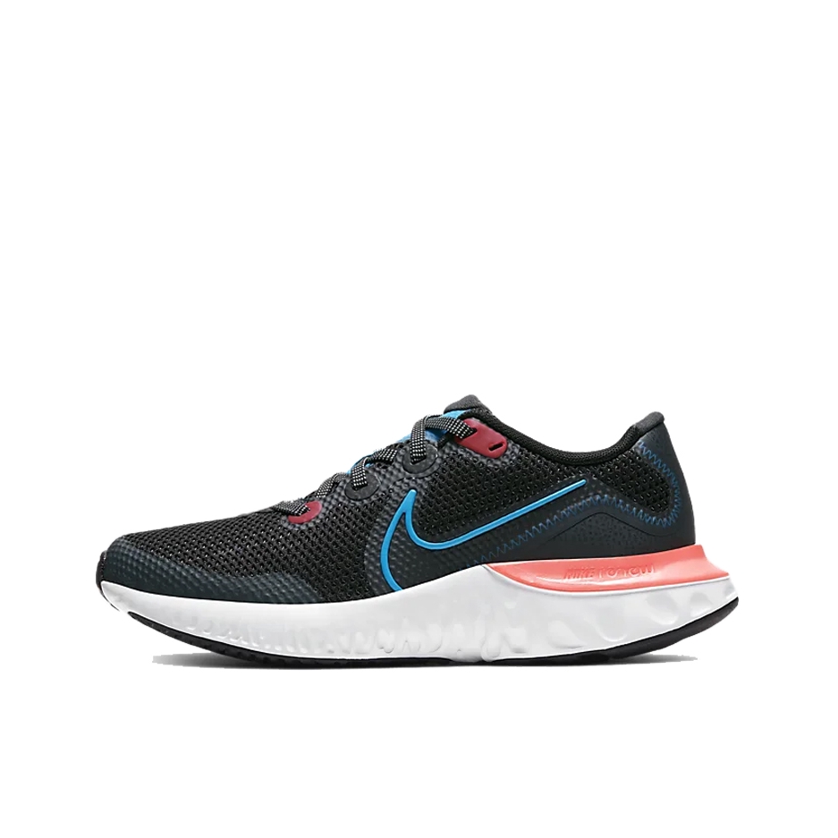 推荐商品：Nike Renew Run 跑鞋 缓震回弹轻便透气耐磨休闲防滑 Black/Blue/Pink 黑蓝粉
