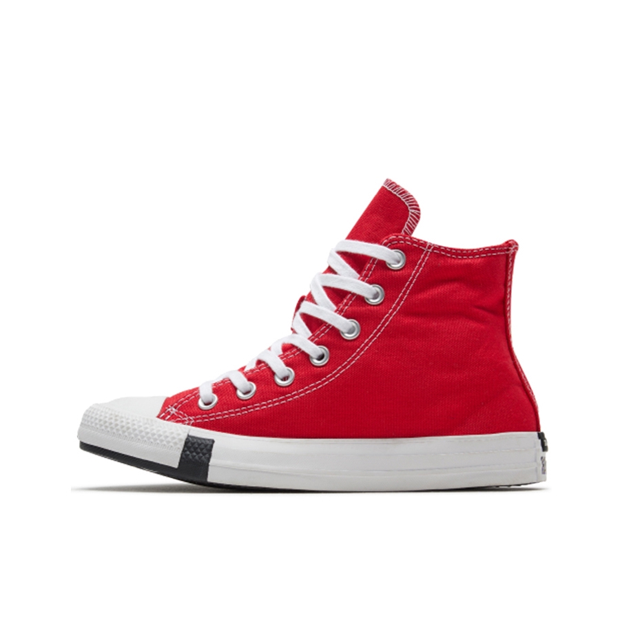推荐商品：Converse/匡威 Chuck Taylor All Star 帆布鞋 常青款轻便防滑耐磨百搭复古圆头减震贴合高帮 红色/叠标Logo