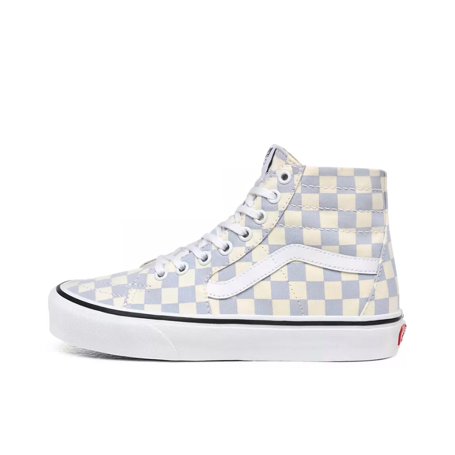 推荐商品：Vans/范斯 SK8-Hi 板鞋 潮流经典拼接复古街头厚底 淡紫/棋盘格