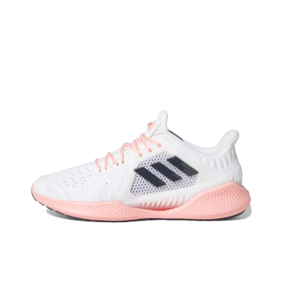 推荐商品：adidas Climacool Vent Summer.Rdy 跑鞋 缓震防滑耐磨网面透气运动织物合成革 女款/白黑粉