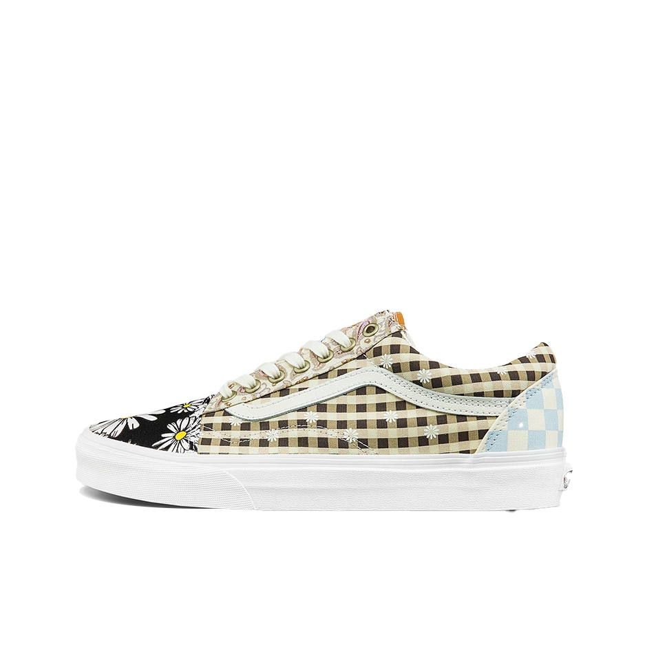 推荐商品：Vans/范斯 Old Skool 滑板鞋 板鞋 轻便防滑复古舒适经典 拼接腰果花