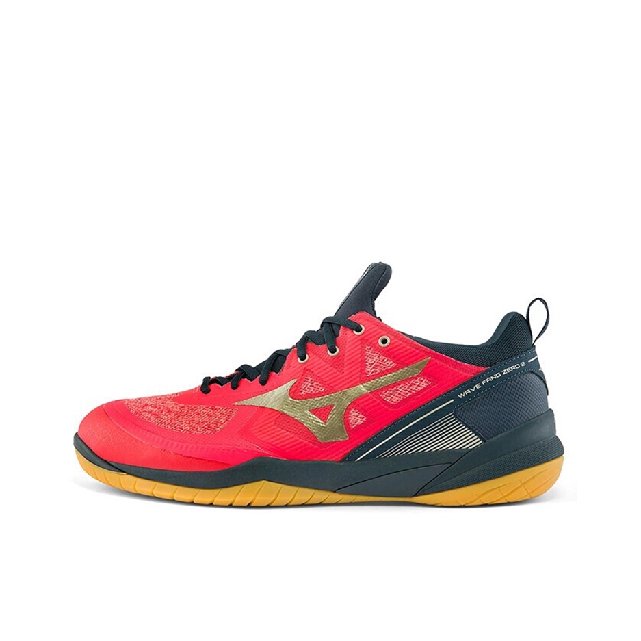 推荐商品：Mizuno/美津浓 Wave Fang Zero 2 减震 稳定支撑 进阶型 防滑耐磨 透气 羽毛球鞋 红色/黑色