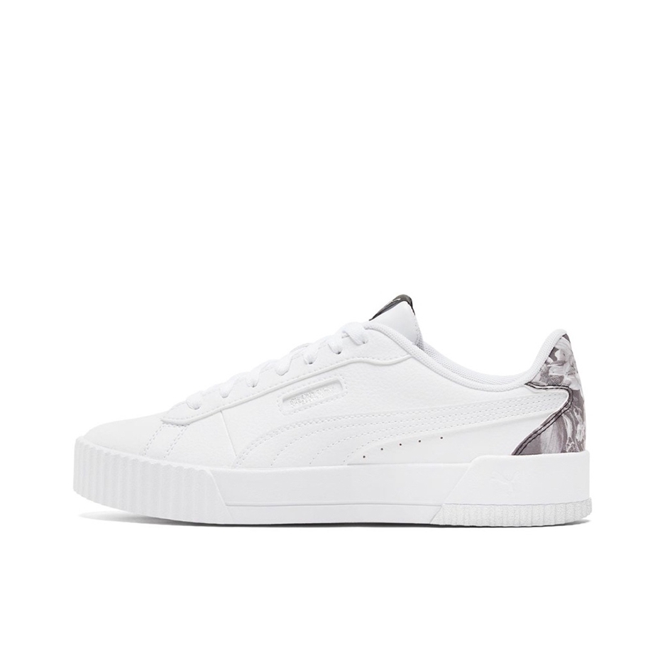 推荐商品：Puma/彪马 Carina 板鞋 防滑耐磨增高复古厚底运动防水 白/黑