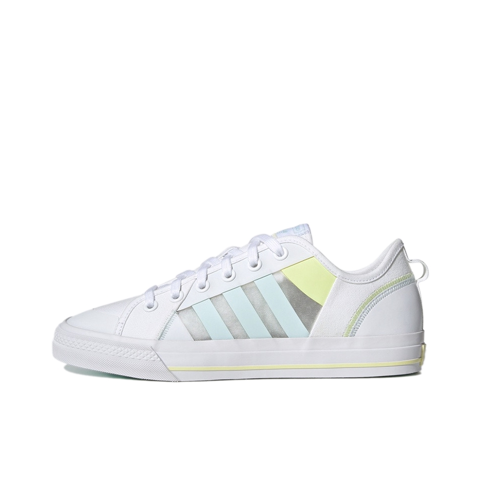 推荐商品：adidas Originals Nizza 经典复古 包裹性 轻便透气 防滑 增高 厚度 舒适 耐磨 帆布鞋 白色/黄色/薄荷蓝
