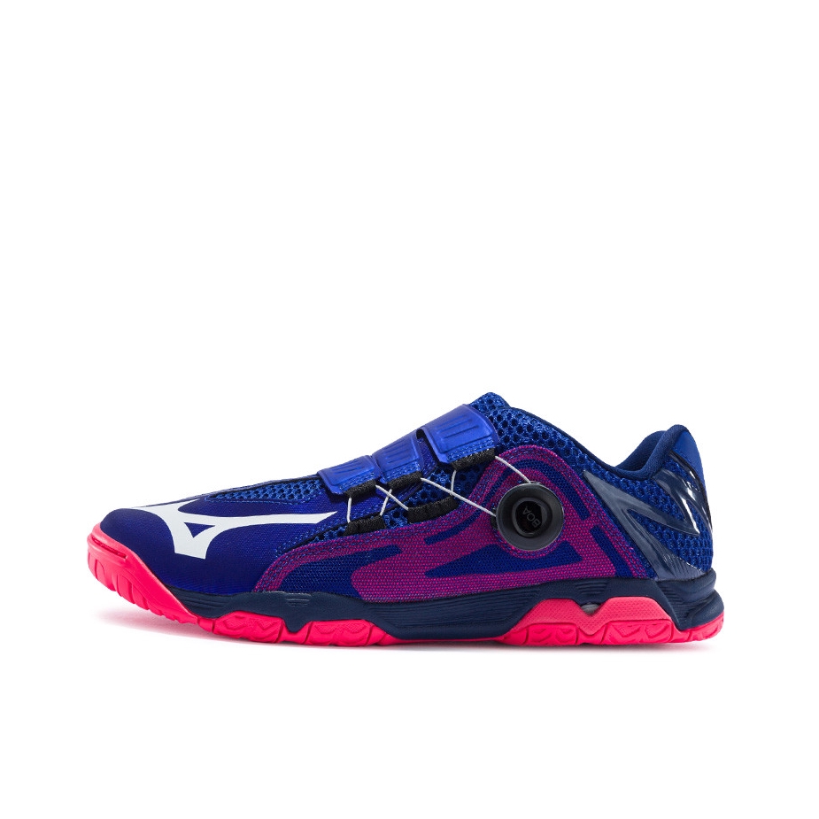 推荐商品：Mizuno/美津浓 Wave Medal Boa 防滑耐磨 乒乓球鞋 蓝色/橙色