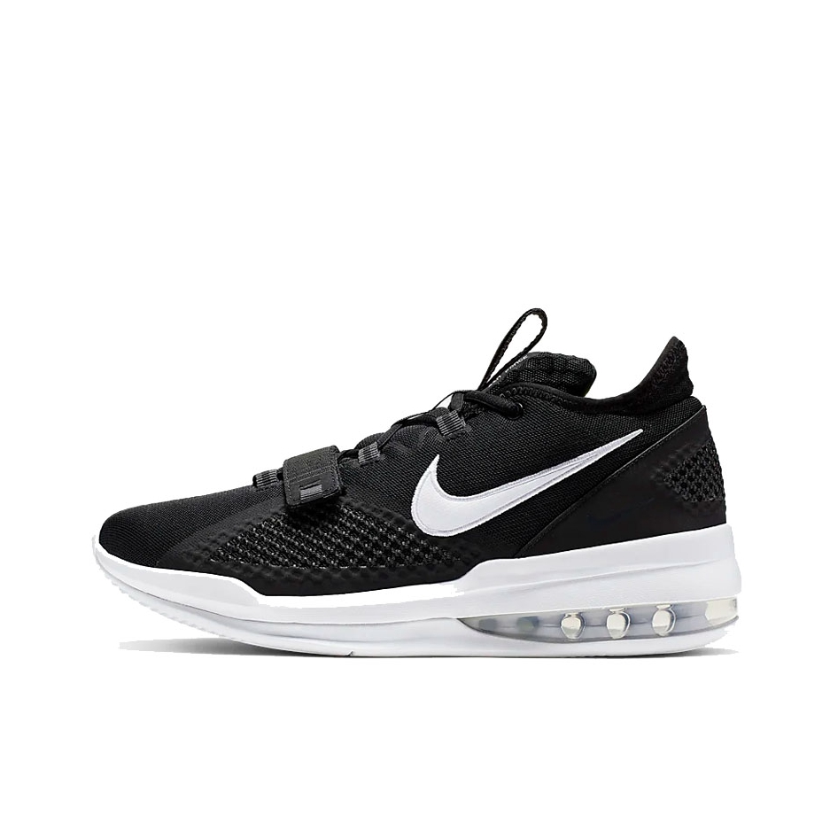 推荐商品：Nike Air Force Max 实战耐磨 缓震 舒适轻便 包裹性 圆头 织物 回弹 篮球鞋 Black/White 黑/白