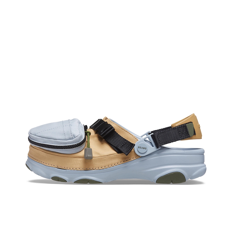 推荐商品：Crocs/卡骆驰 Classic All - Terrain Series 织物 特林 沙滩 酷感 异性后跟 舒适百搭 洞洞鞋 凉鞋 Beams联名/灰色