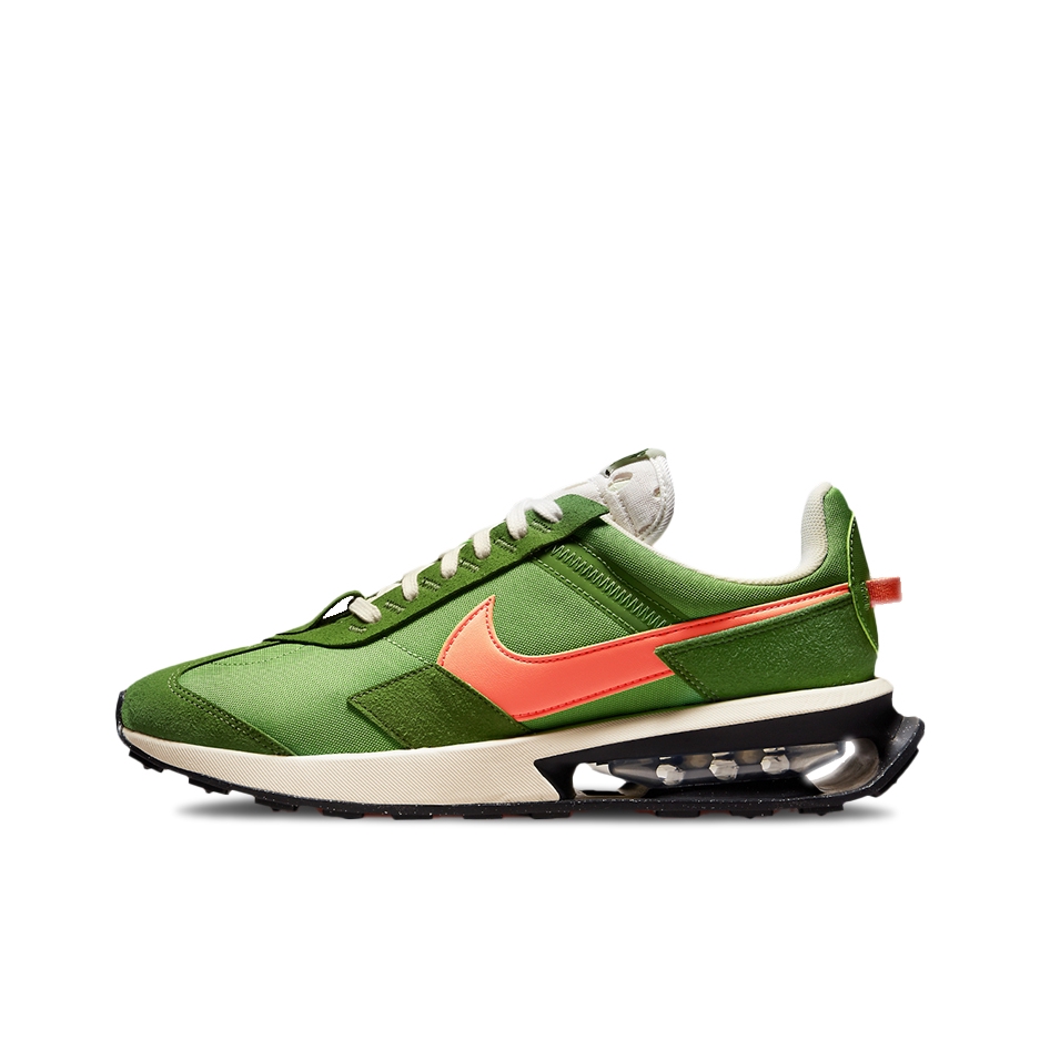 推荐商品：Nike Air Max Pre-Day 跑鞋 时尚复古气垫缓震轻便拼接织物尼龙支撑合成革抓地 绿色/橙色