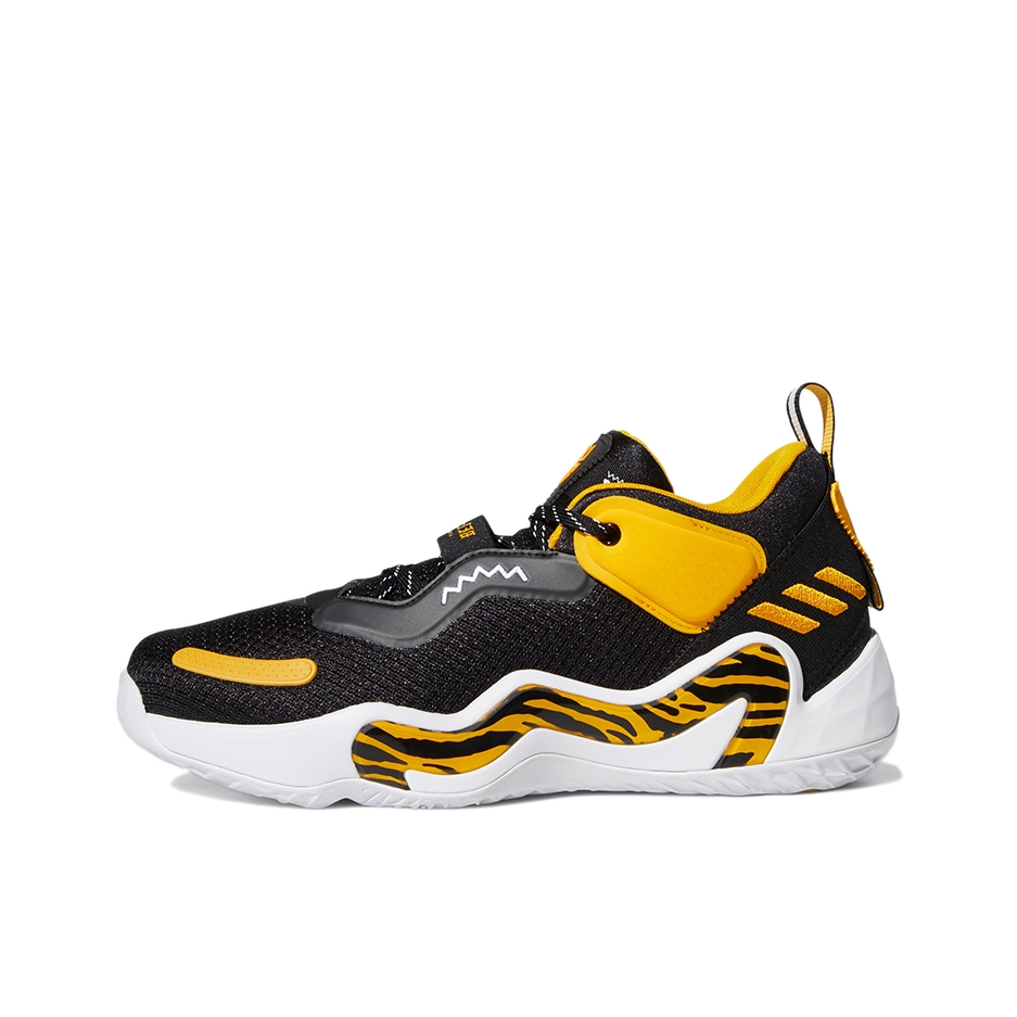 推荐商品：adidas D.O.N. Issue 3 米切尔3代 篮球鞋 透气减震耐磨实战包裹性支撑 黑色/黄色/白色