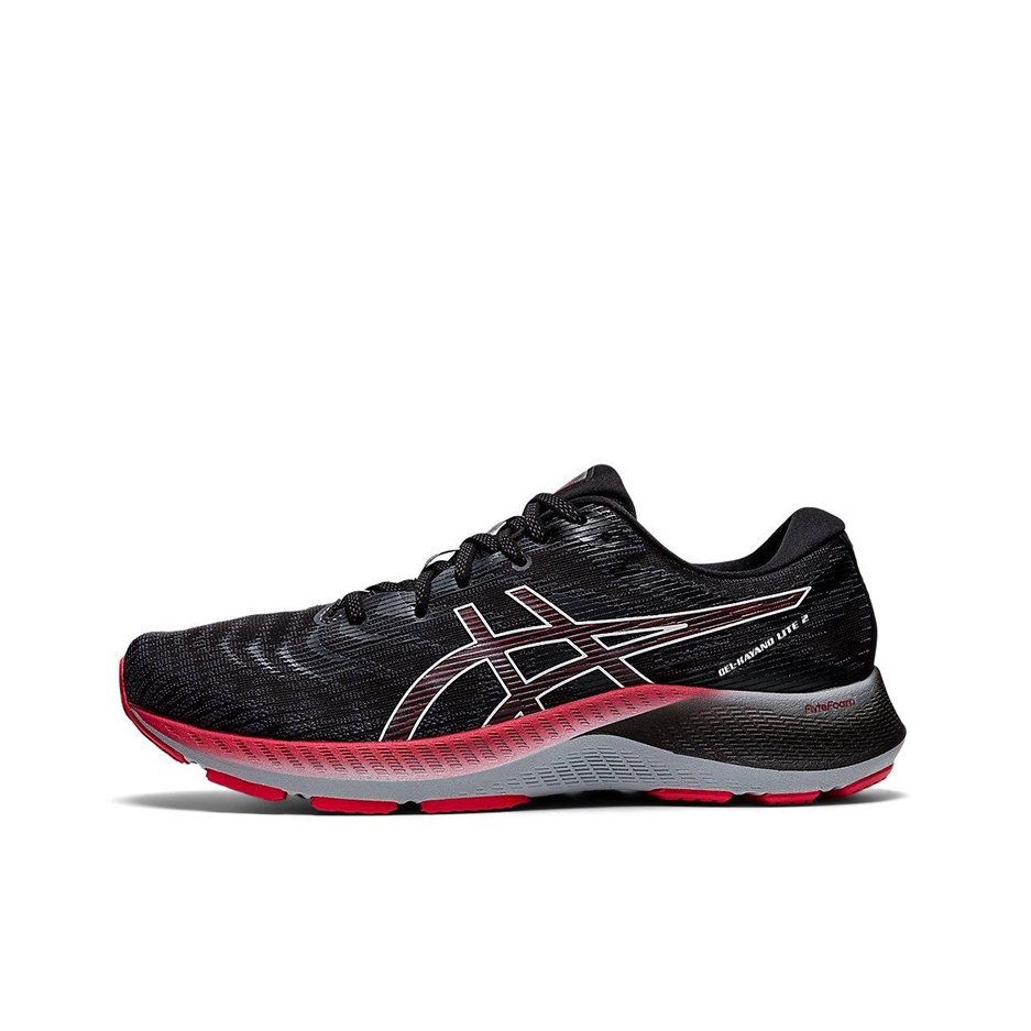 推荐商品：Asics Gel-Kayano Lite 2 跑鞋 稳定支撑防滑耐磨运动 黑色/红色