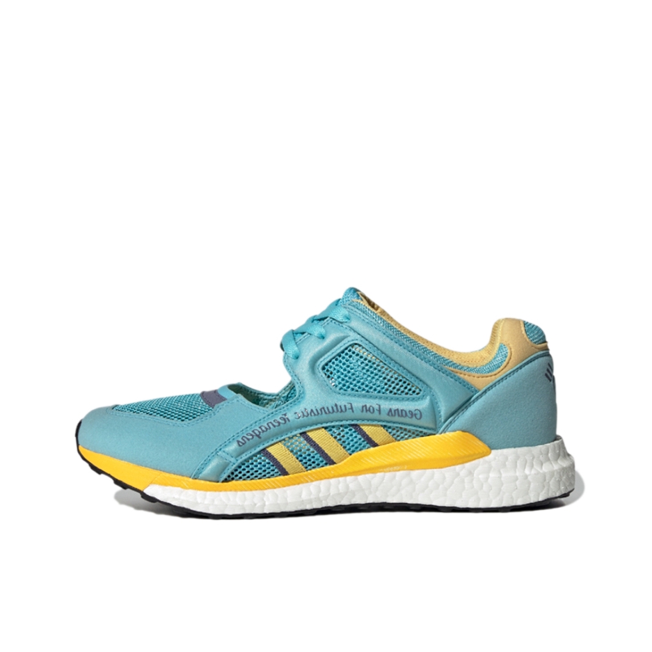 推荐商品：adidas EQT Racing HM 舒适透气 轻便减震 运动休闲鞋 Human Made联名/蓝黄色