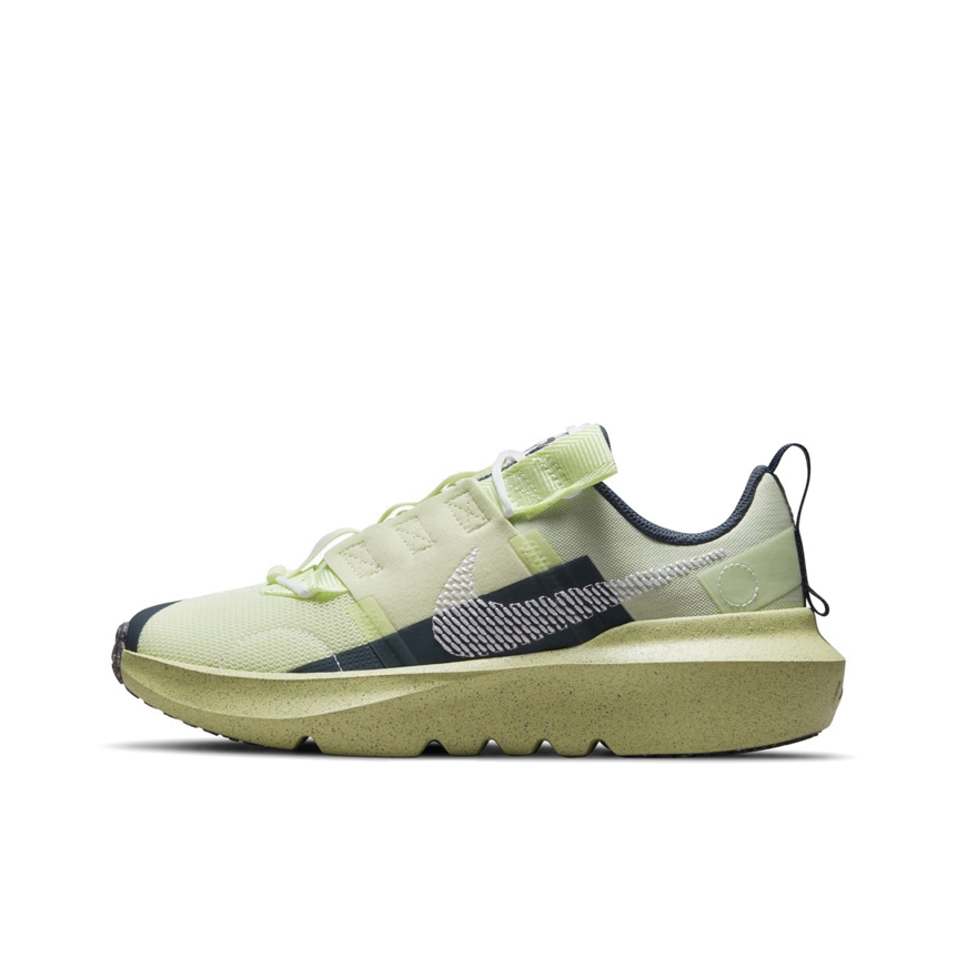 推荐商品：Nike Crater Impact 跑鞋 时尚减震防滑耐磨轻便透气织物运动回弹合成革防水 大童/浅绿/黑色