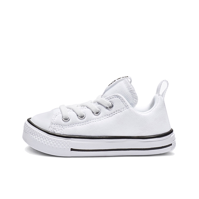 推荐商品：Converse/匡威 Chuck Taylor All Star 魔术贴 休闲时尚 防滑耐磨 易穿脱 帆布鞋儿童 婴童/白黑一脚蹬