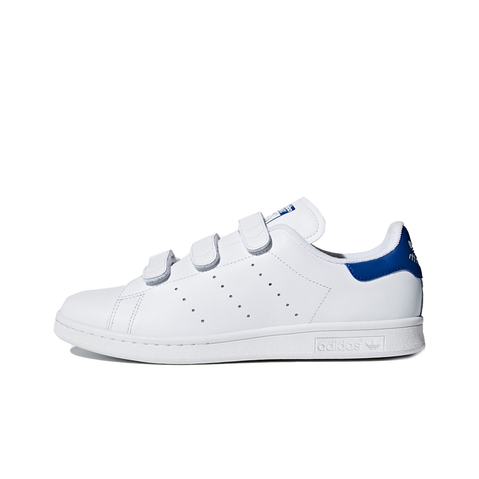 推荐商品：adidas Originals Stan Smith 轻便舒适 防滑耐磨 减震透气 简约 时尚 运动休闲鞋 White/Navy 蓝尾