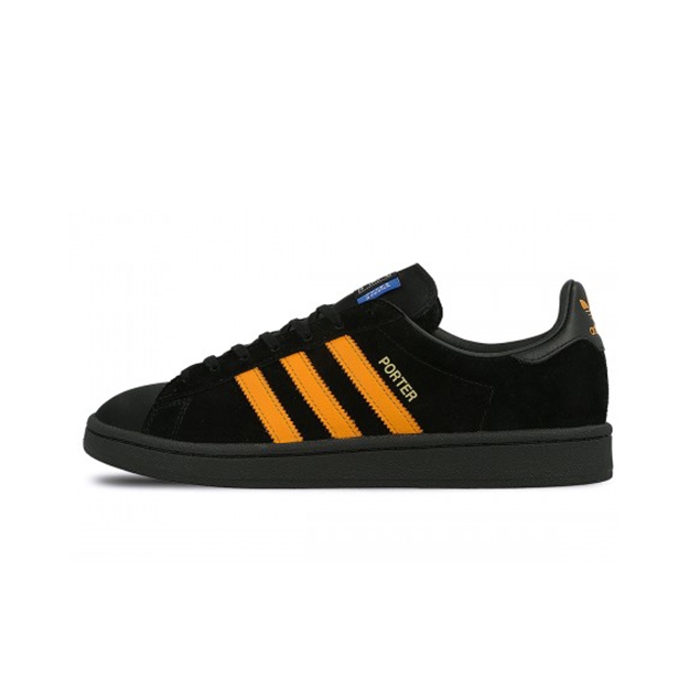 推荐商品：adidas originals Campus 80s 板鞋 复古减震透气防滑轻便休闲舒适耐磨低帮时尚潮流 Porter Black Orange 黑橙