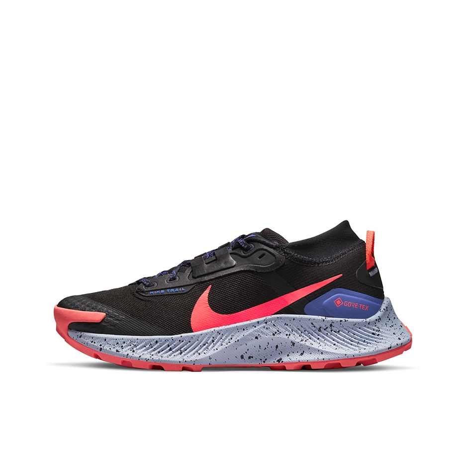 推荐商品：Nike Pegasus Trail 3 跑鞋 减震舒适防滑耐磨轻便透气回弹织物防水支撑圆头 闪电红/深蓝