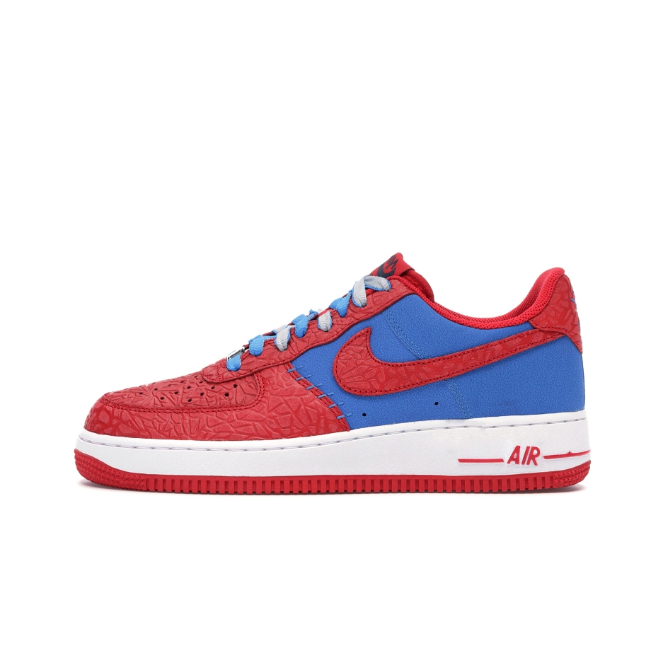 推荐商品：Nike Air Force 1 空军一号 板鞋 轻便舒适百搭耐磨防滑复古 Photo Blue Hyper Red 红蓝爆裂纹
