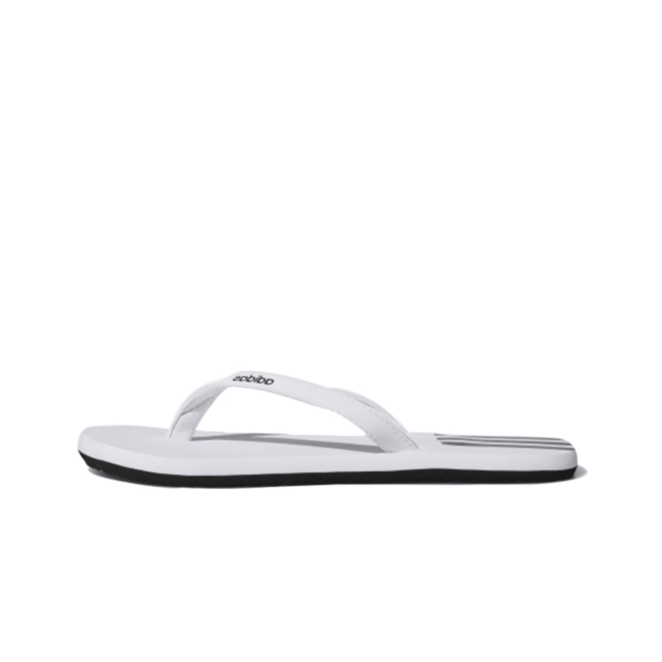 推荐商品：adidas Eezay 休闲百搭 防滑耐磨 轻便 沙滩 运动 人字 拖鞋 White Black 白黑