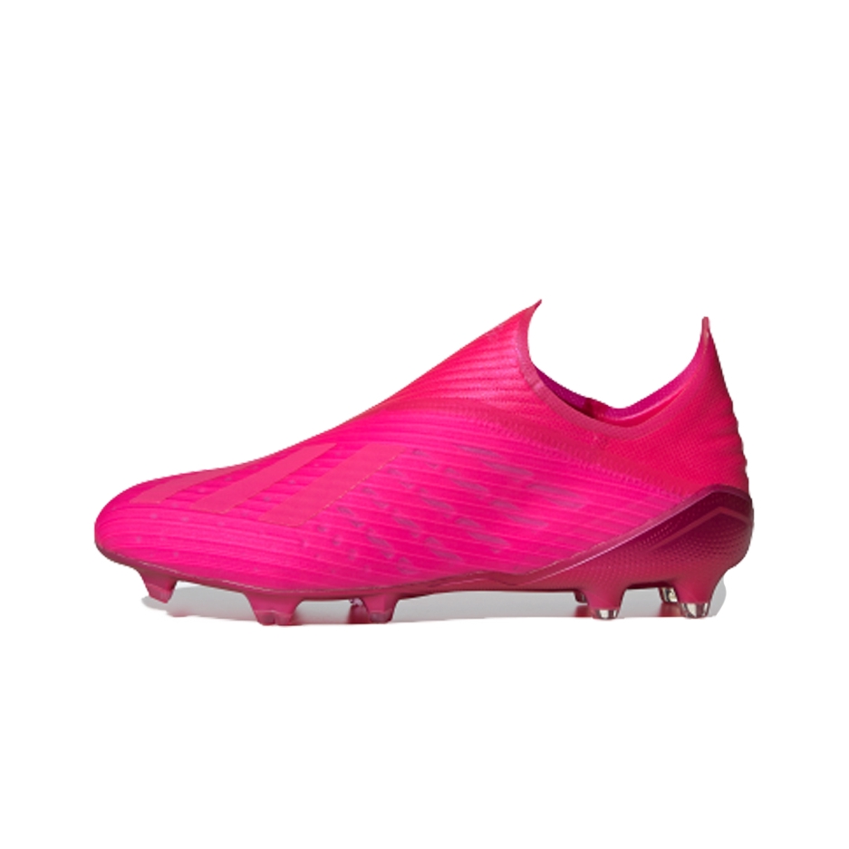 推荐商品：adidas X 19+ FG 超顶 长钉 硬天然草场 训练 足球鞋 粉红色