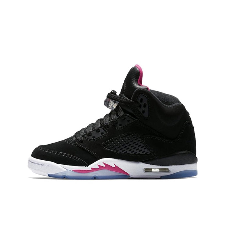 推荐商品：Air Jordan 5 运动休闲鞋 复古潮流透气防滑耐磨缓震实战支撑包裹性 Black Deadly Pink 黑粉色