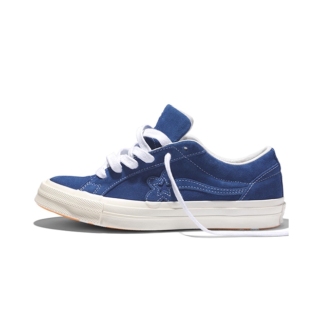 推荐商品：Converse/匡威 One Star 翻毛皮 防滑 复古 星星鞋 板鞋 Blue GLF联名/蓝色小花