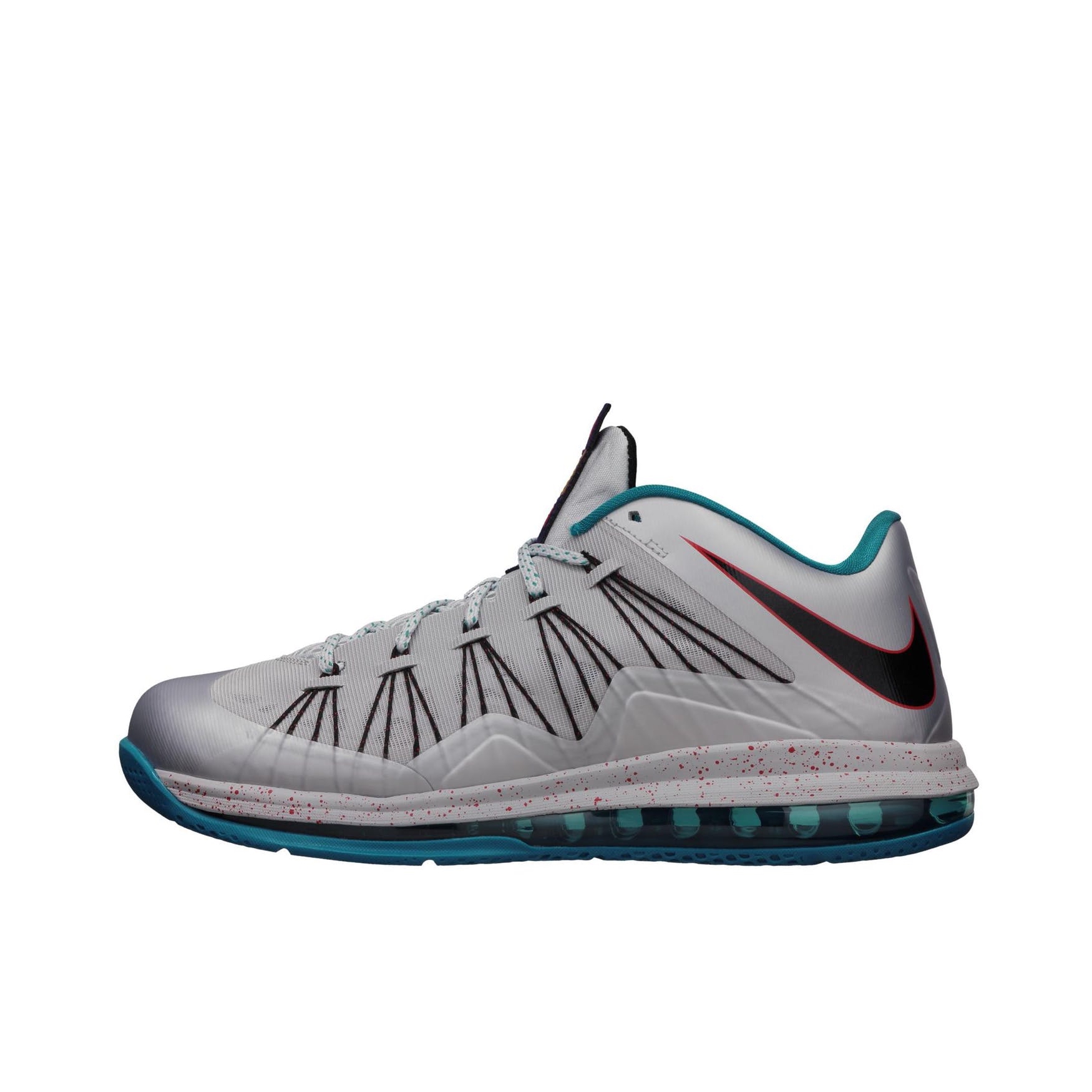 推荐商品：Nike Zoom LeBron 10 减震回弹 网布透气 防滑耐磨 舒适轻便 织物 实战 气垫 篮球鞋 Low Akron Aeros 灰蓝Low