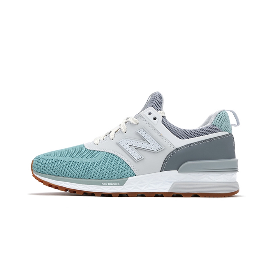 推荐商品：New Balance 574S 网布 潮流复古 减震 防滑耐磨 舒适透气 织物 合成革 支撑 生活 运动休闲鞋 湖蓝/暗米/枪灰