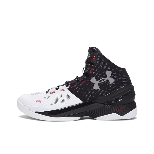 推荐商品：Under Armour/安德玛 Curry 2 透气 减震耐磨 实战训练 篮球鞋 Black/White
 白黑