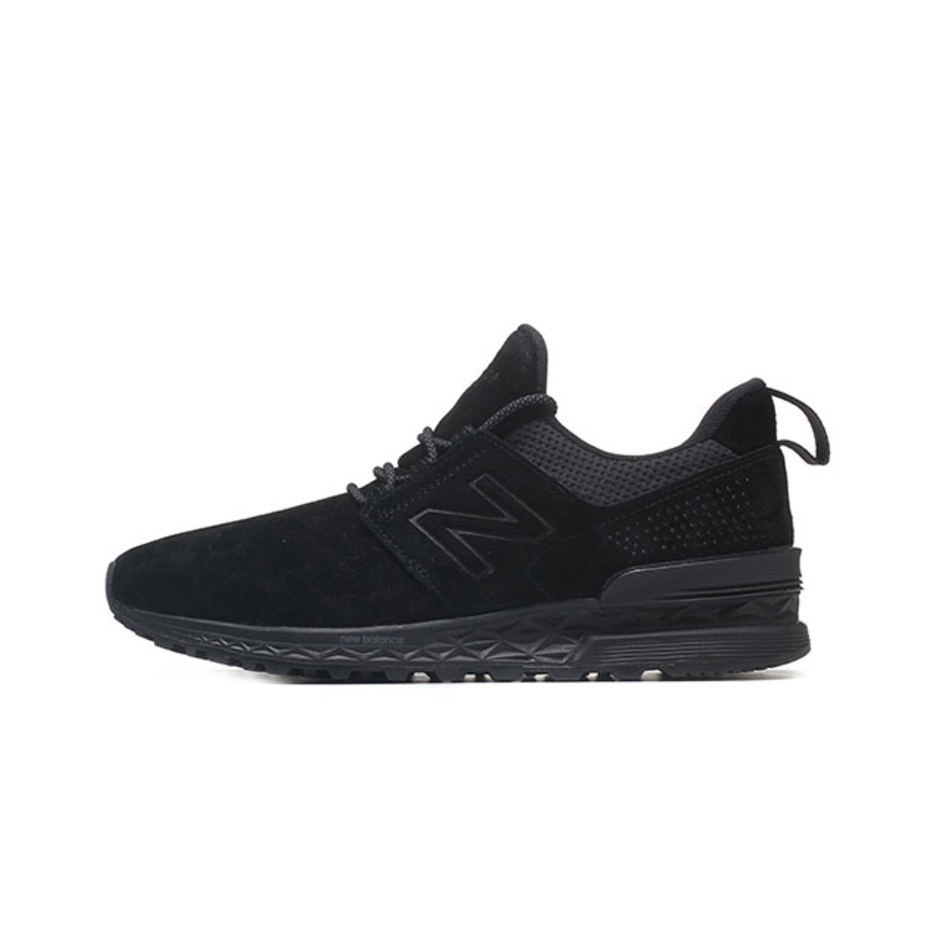 推荐商品：New Balance 574S 网布 潮流复古 减震 防滑耐磨 舒适透气 织物 合成革 支撑 生活 运动休闲鞋 黑武士