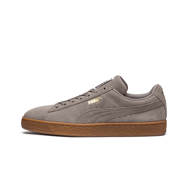 推荐商品：Puma/彪马 Suede Classic 面包鞋 板鞋 舒适百搭防滑耐磨轻便透气复古低帮圆头 Elephant/Team Gold 灰棕麂皮