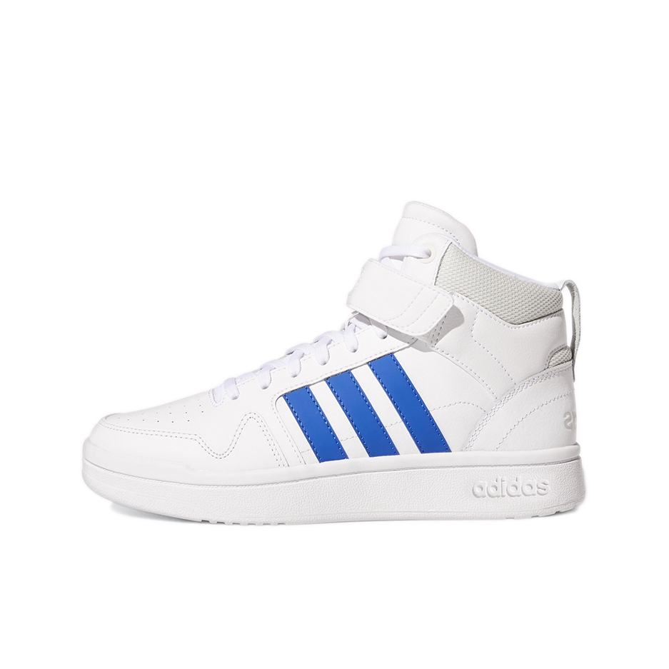 推荐商品：adidas neo Postmove 板鞋 舒适透气防滑耐磨休闲百搭包裹性 中帮/白色/蓝色