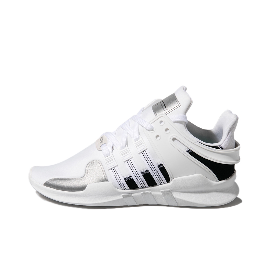 推荐商品：adidas Originals EQT Support ADV 潮流复古 减震透气 舒适轻便 防滑耐磨 织物 运动休闲鞋 White/Black/Silver 白黑