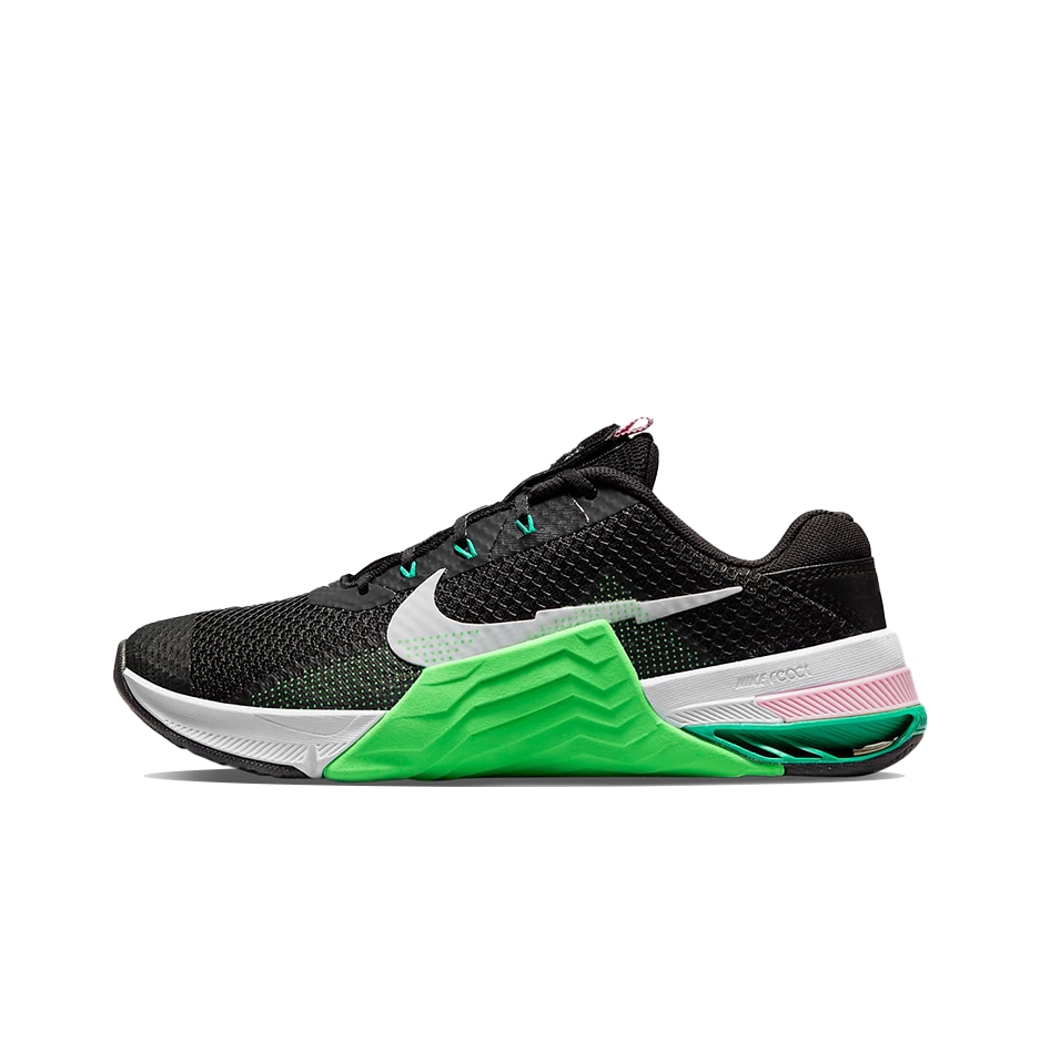 推荐商品：Nike Metcon 7 减震回弹 轻便透气 稳定支撑 防滑耐磨 包裹性 舒适百搭 运动休闲 综合 训练鞋 黑/绿