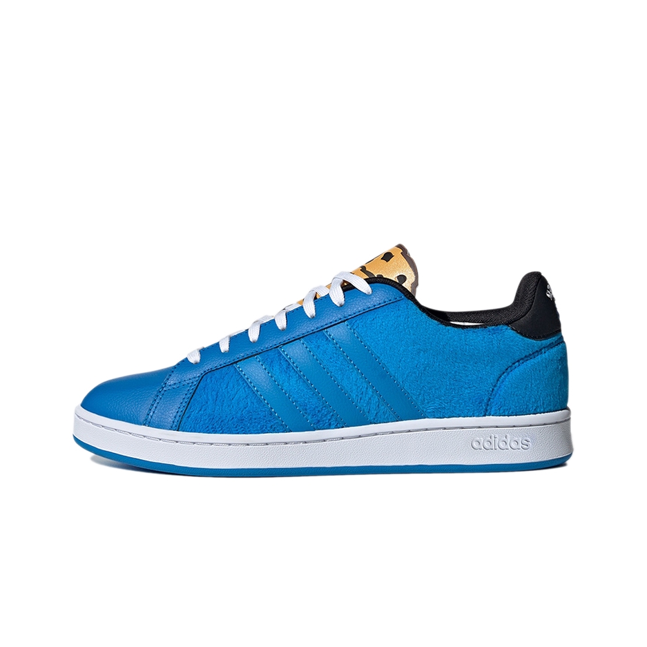 推荐商品：adidas NEO Grand Court 板鞋 防滑耐磨减震透气休闲复古时尚防水轻运动 Sesame Street联名/蓝色