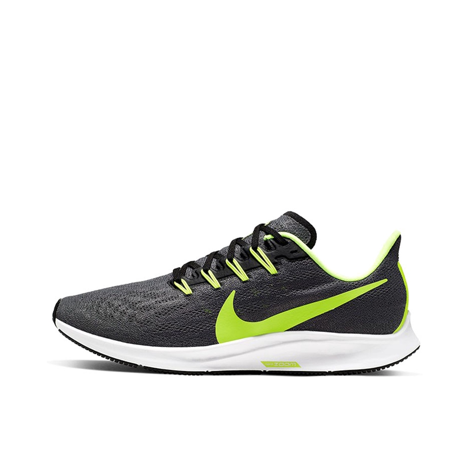 推荐商品：Nike Air Zoom Pegasus 36 跑鞋 缓震回弹网布透气防滑耐磨舒适轻便气垫织物支撑防水马拉松运动 Yellow/Black 黑/荧光黄