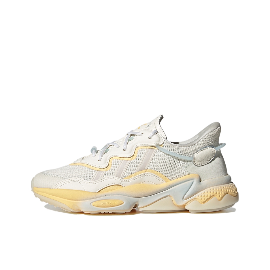 推荐商品：adidas Originals Ozweego 耐磨透气 百搭简约 舒适时尚 缓震 复古运动 网面 老爹鞋 米白/黄色