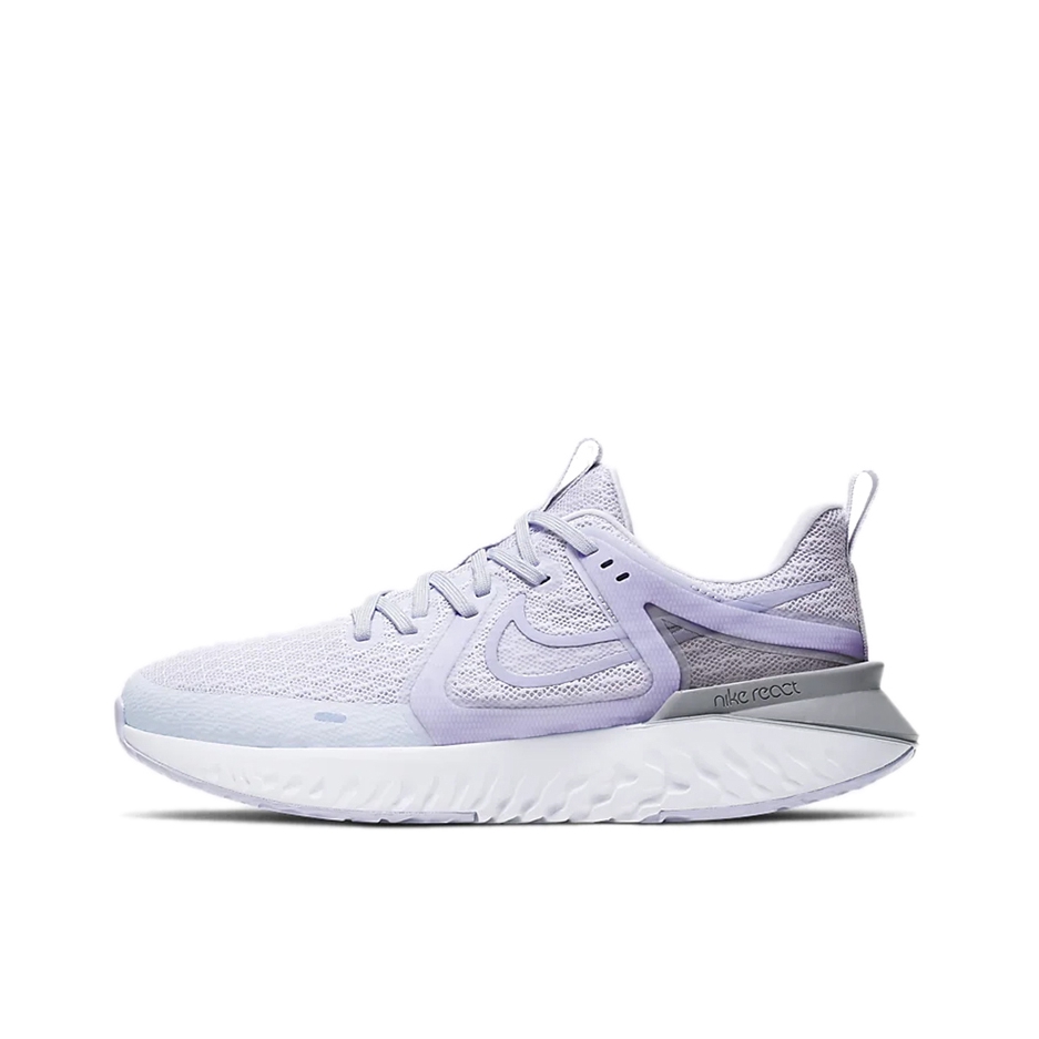 推荐商品：Nike Legend React 2 跑鞋 网面透气防滑耐磨舒适缓震织物复古百搭 Lavernder/DarkGray 粉紫