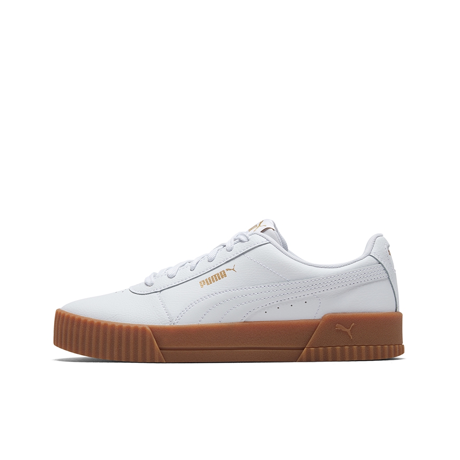 推荐商品：Puma/彪马 Carina 板鞋 防滑耐磨增高复古厚底运动防水 White 白生胶