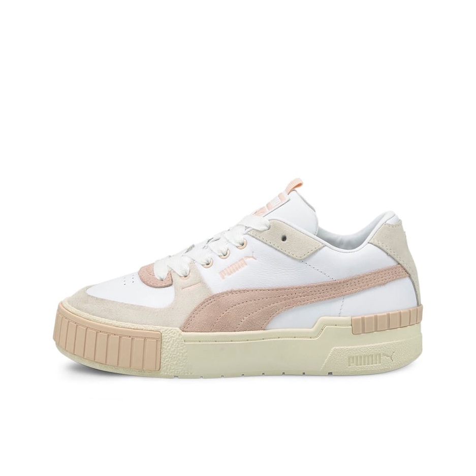 推荐商品：Puma/彪马 Cali 板鞋 时尚复古减震回弹增高防滑耐磨舒适透气厚底 白色/米白/浅粉