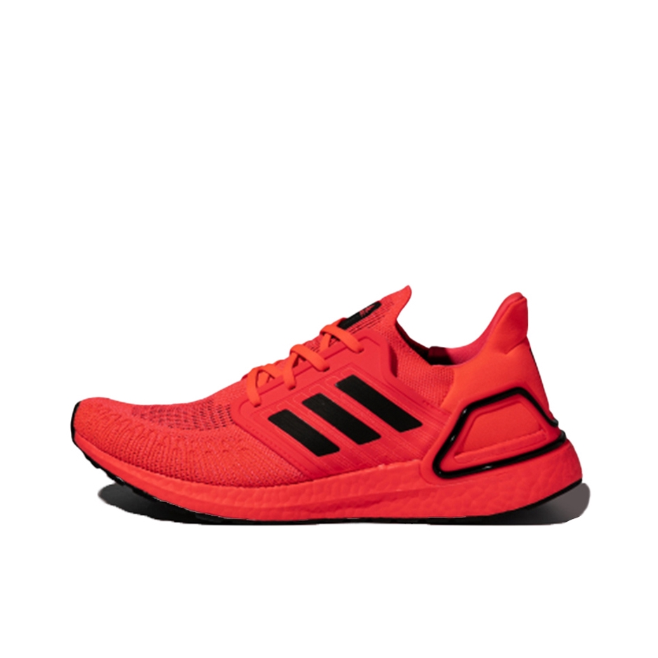 推荐商品：adidas UltraBoost 2020 经典UB 跑鞋 织物缓震回弹抗扭转圆头轻运动 信号粉/铜金属/一号黑