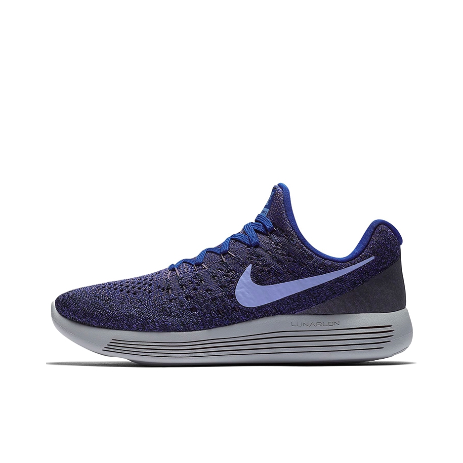 推荐商品：Nike LunarEpic Flyknit 2 登月 跑鞋 飞线编织防滑耐磨舒适轻便缓震透气织物运动潮流 Navy Grey 蓝紫