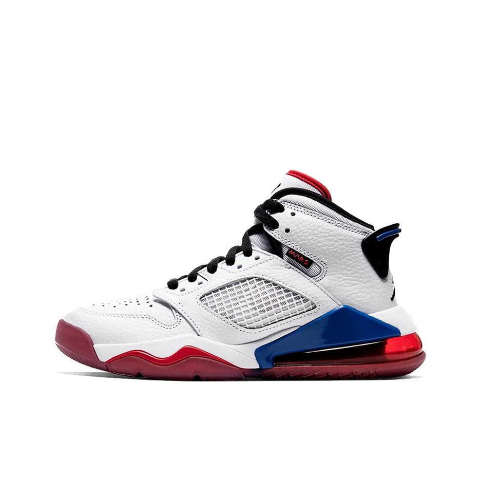 推荐商品：Air Jordan Mars 270 运动休闲鞋 复古时尚舒适减震防滑耐磨实战气垫网布织物 White Red Blue GS/白色/蓝色/红色