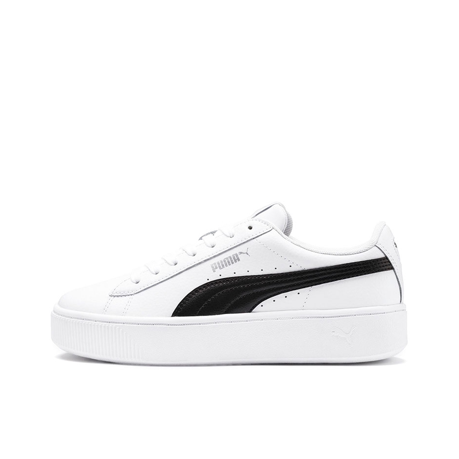 推荐商品：Puma/彪马 Vikky Platform 蕾哈娜 松糕鞋 板鞋 轻便防滑耐磨厚底增高休闲复古抗摩擦 白黑/银标