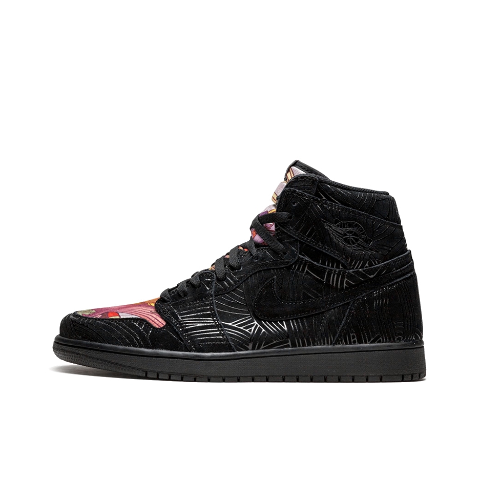 推荐商品：Air Jordan 1 板鞋 运动休闲鞋 复古潮流支撑合成革 Los Primeros 高帮/黑镭射涂鸦