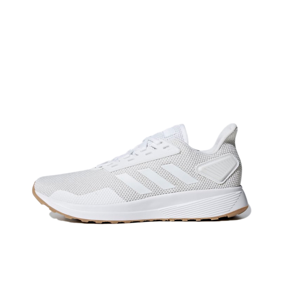推荐商品：adidas Duramo 9 跑鞋 减震回弹防滑耐磨轻便透气网面休闲运动备赛训练 White/Gum 男款/白色/灰色