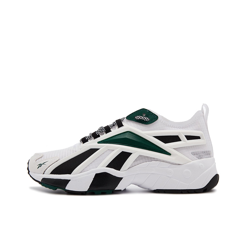 推荐商品：Reebok/锐步 Interval 96 跑鞋 复古潮流防滑耐磨轻质织物减震轻便 白色/绿色/黑色