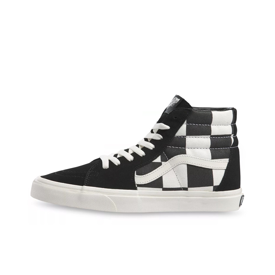 推荐商品：Vans/范斯 SK8-Hi 板鞋 潮流经典拼接复古街头厚底 黑白/大棋盘